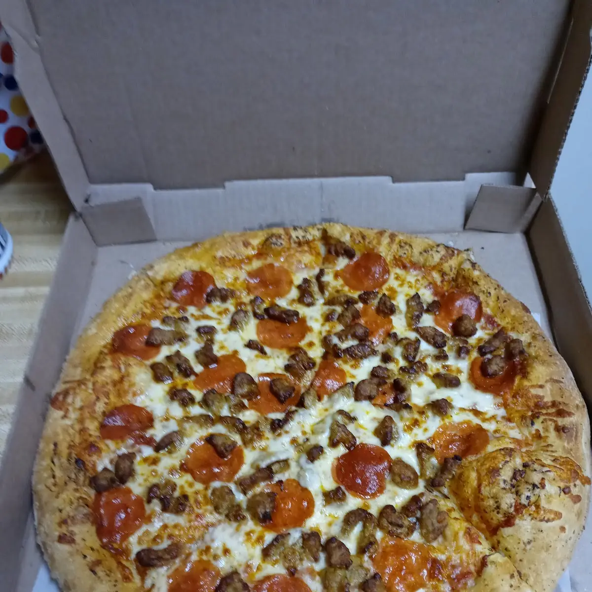 Pepperoni and Sausage Pizza