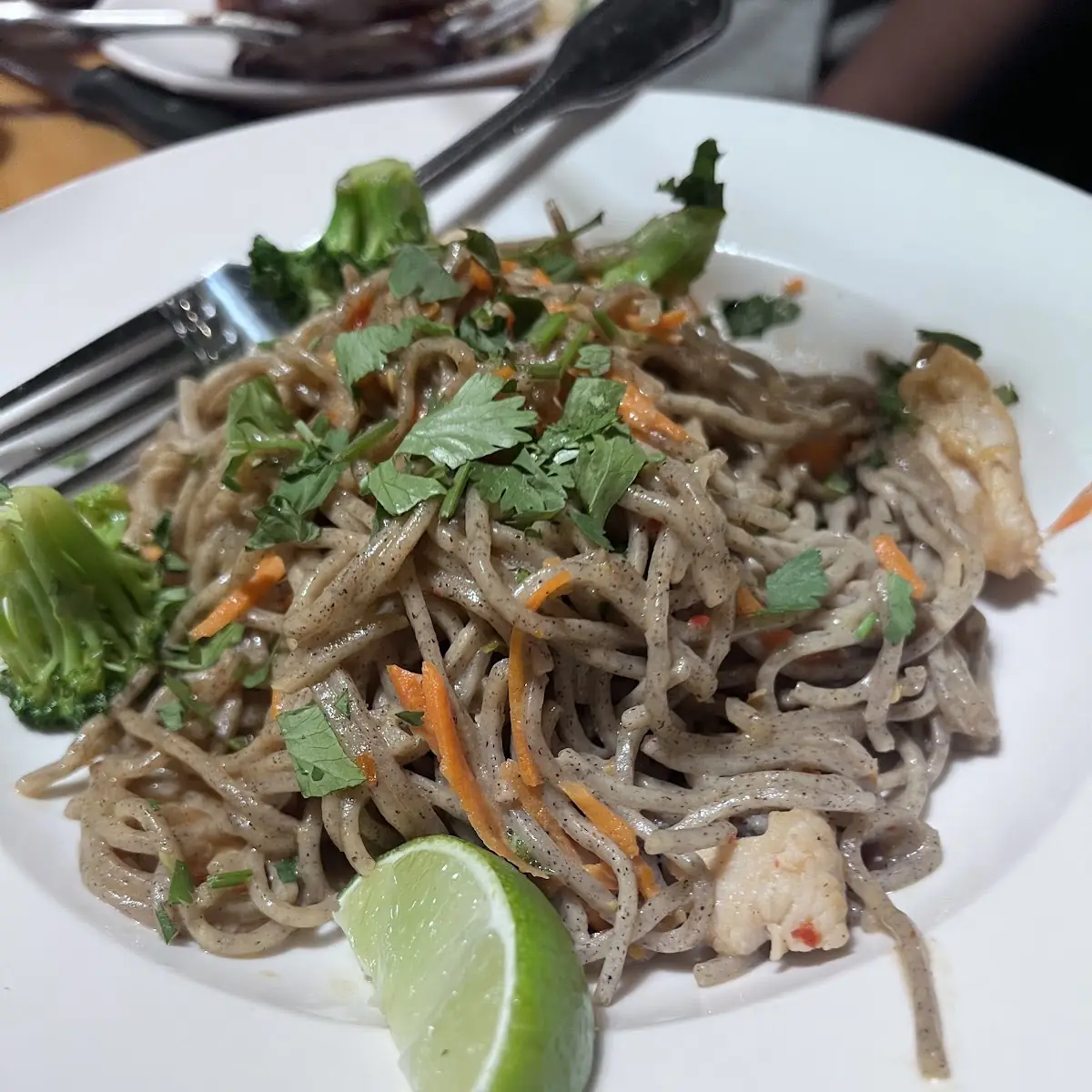 Enlightened Spicy Peanut Chicken with Soba Noodles