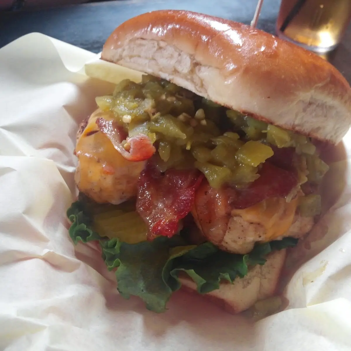 Green Chile Chicken Sandwich