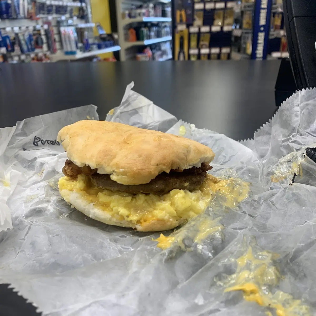 Sausage Egg and Cheese Biscuit