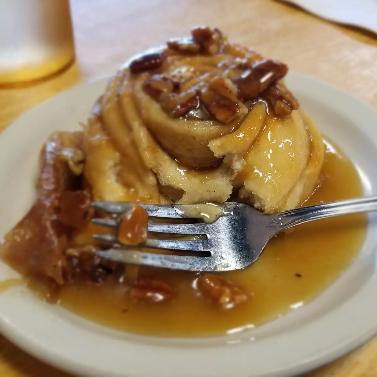 Carmel Pecan Cinnamon Roll