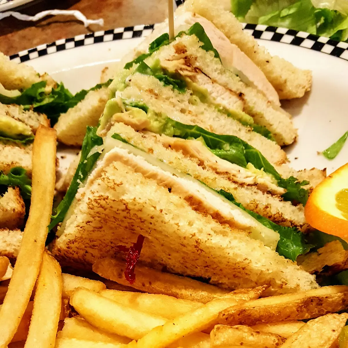 Chicken Club Sandwich on Sourdough Bread