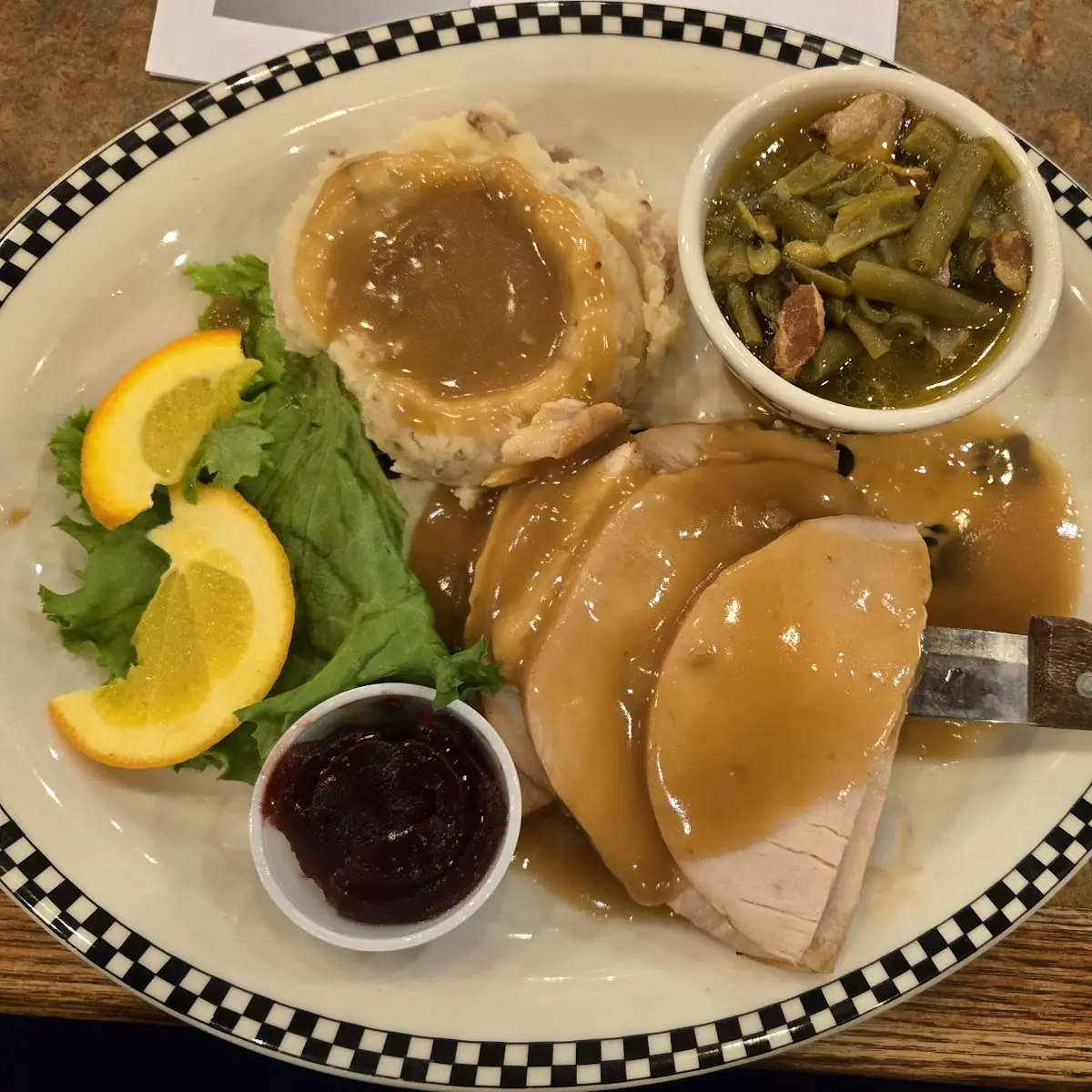 Open-Faced Hot Turkey Sandwich 880 Cals