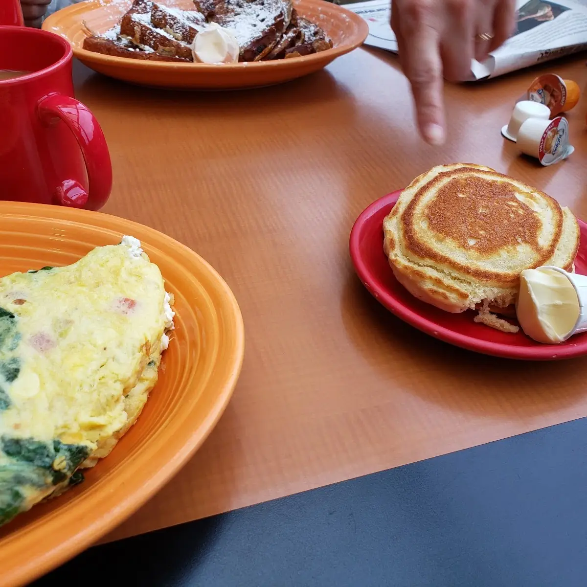 Veggie Omelette Silver Dollar Pancakes