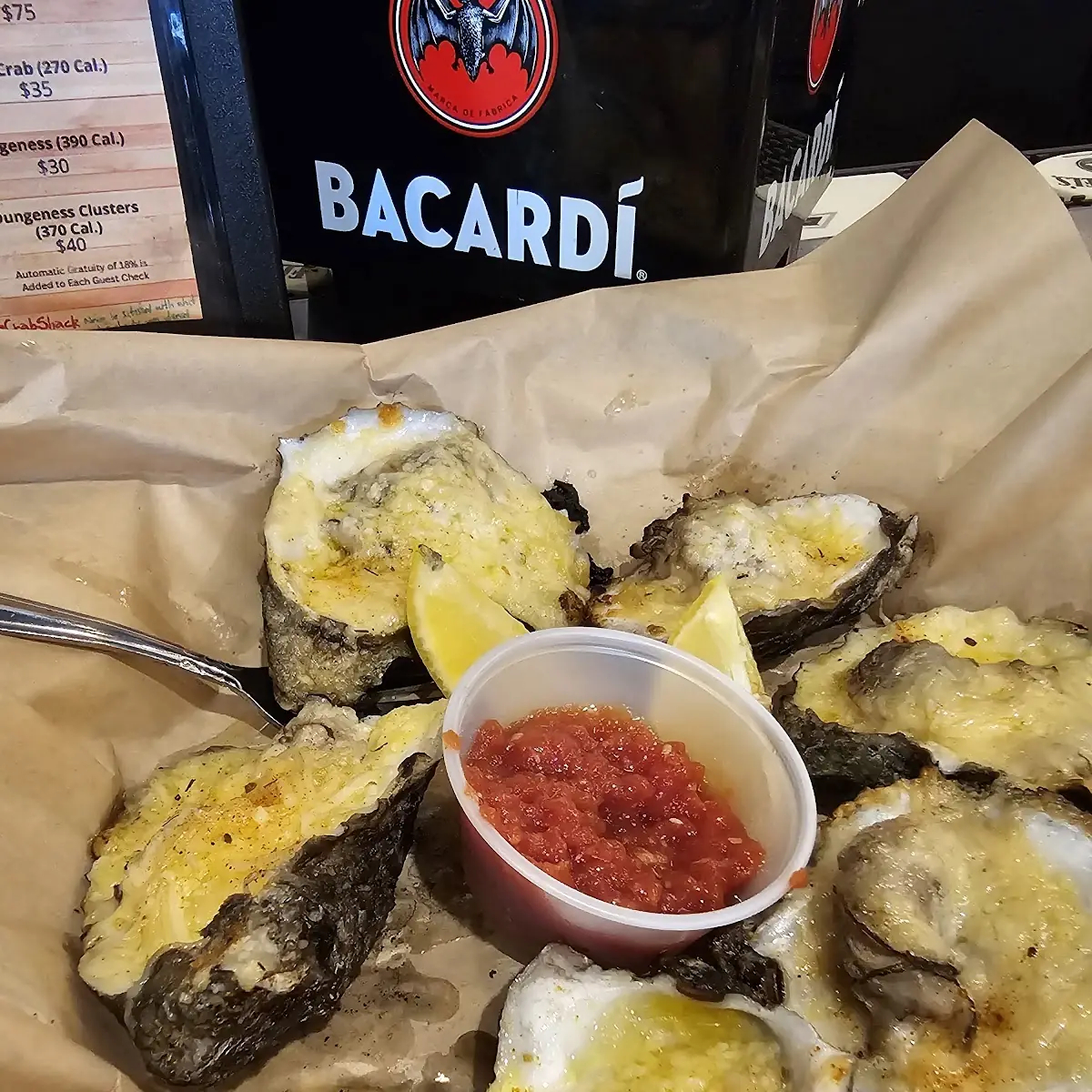 Charred Oysters on the Half Shell