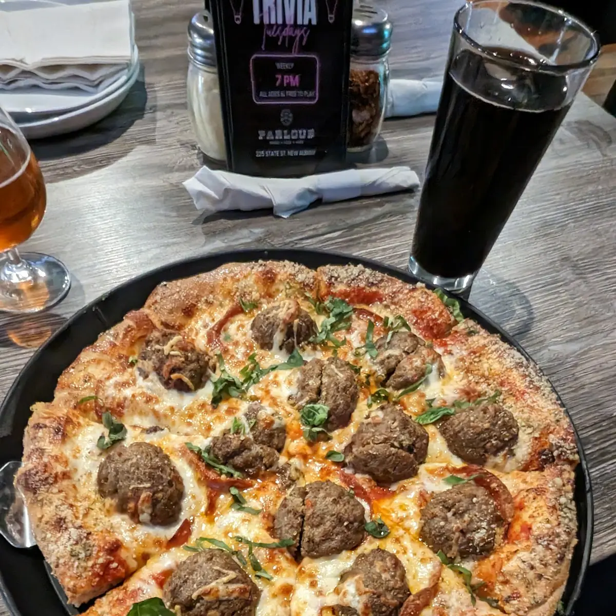 Meatball Pizza