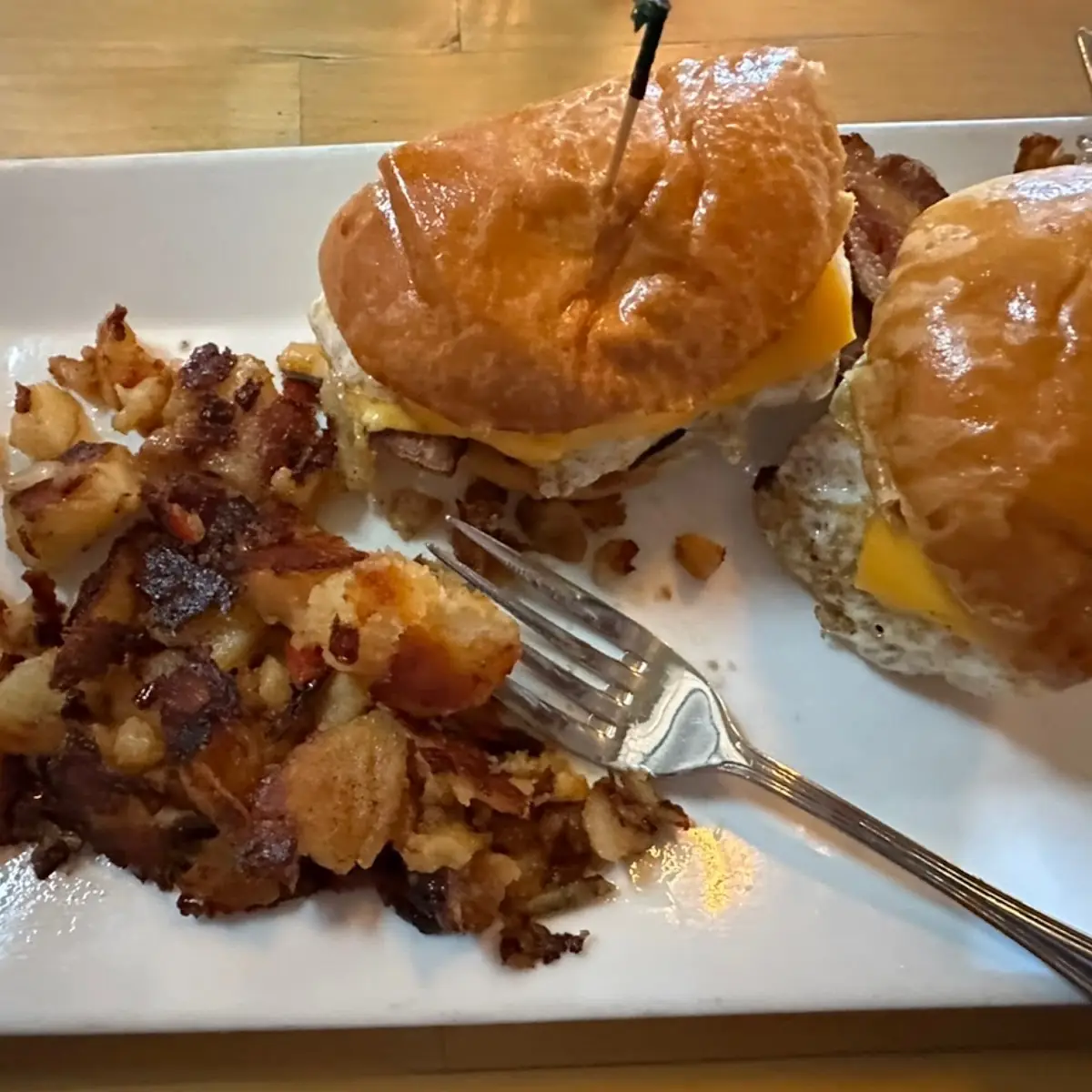 Brioche Breakfast Sandwich with Home Fries