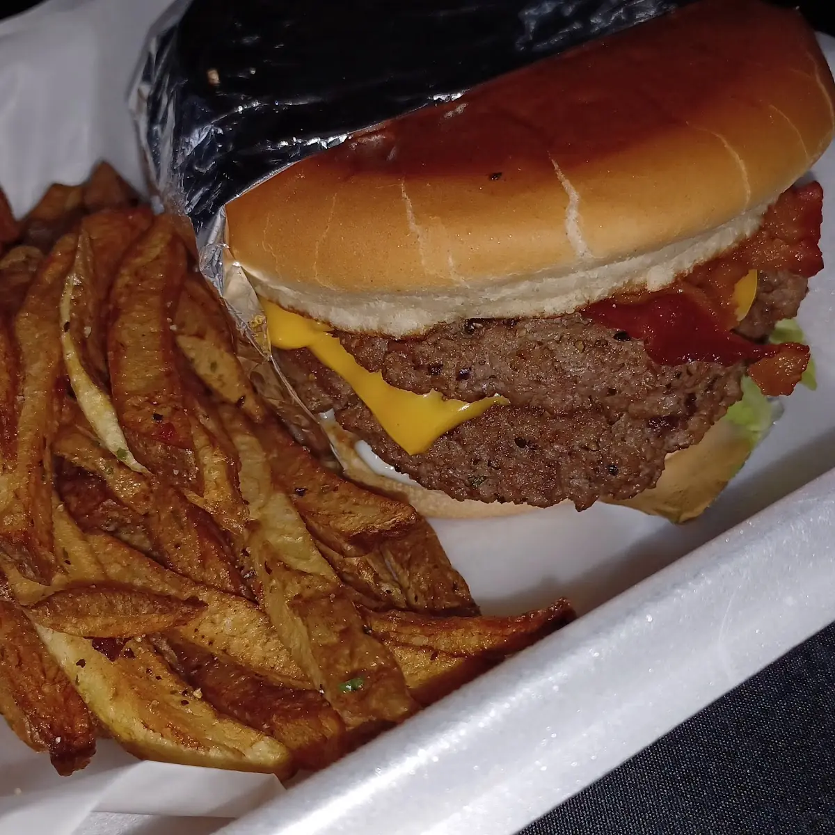 Double Bacon Cheeseburger Basket