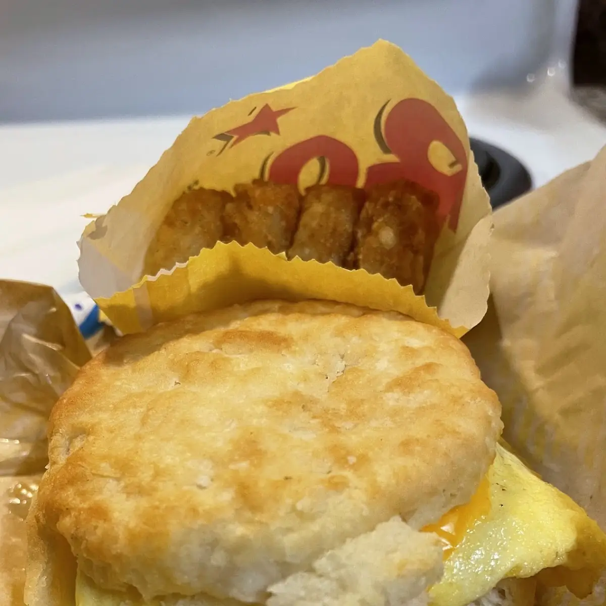 Sausage Egg and Cheese Biscuit Sandwich