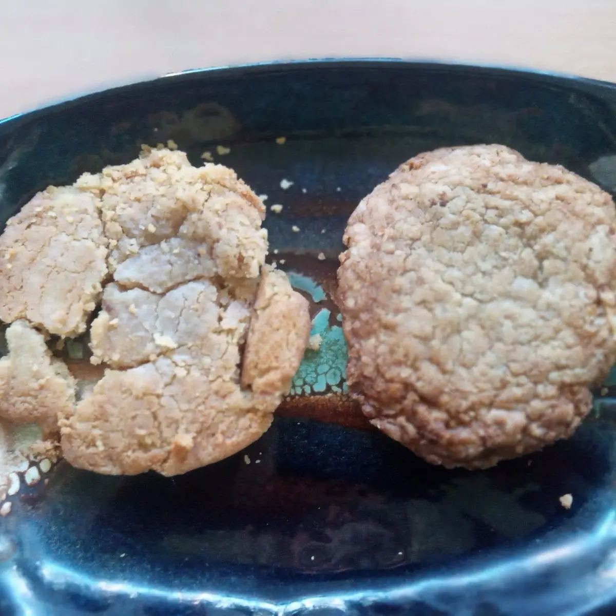 Peanut Butter Cookie and an Oatmeal Cookie