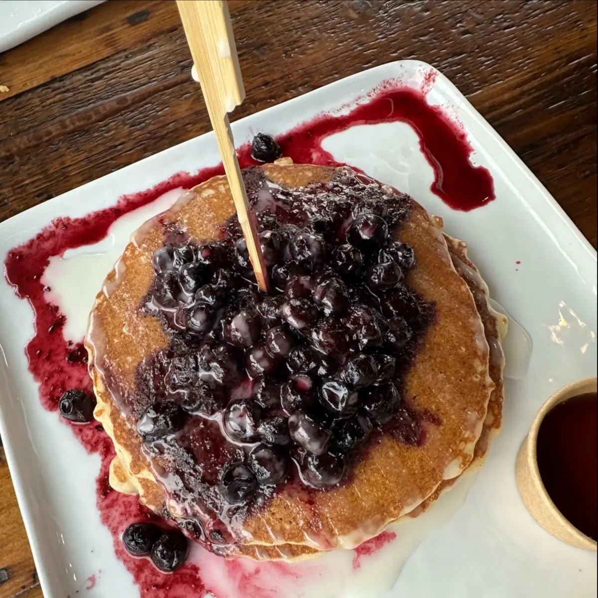 Blueberry Lemon Glaze Pancakes
