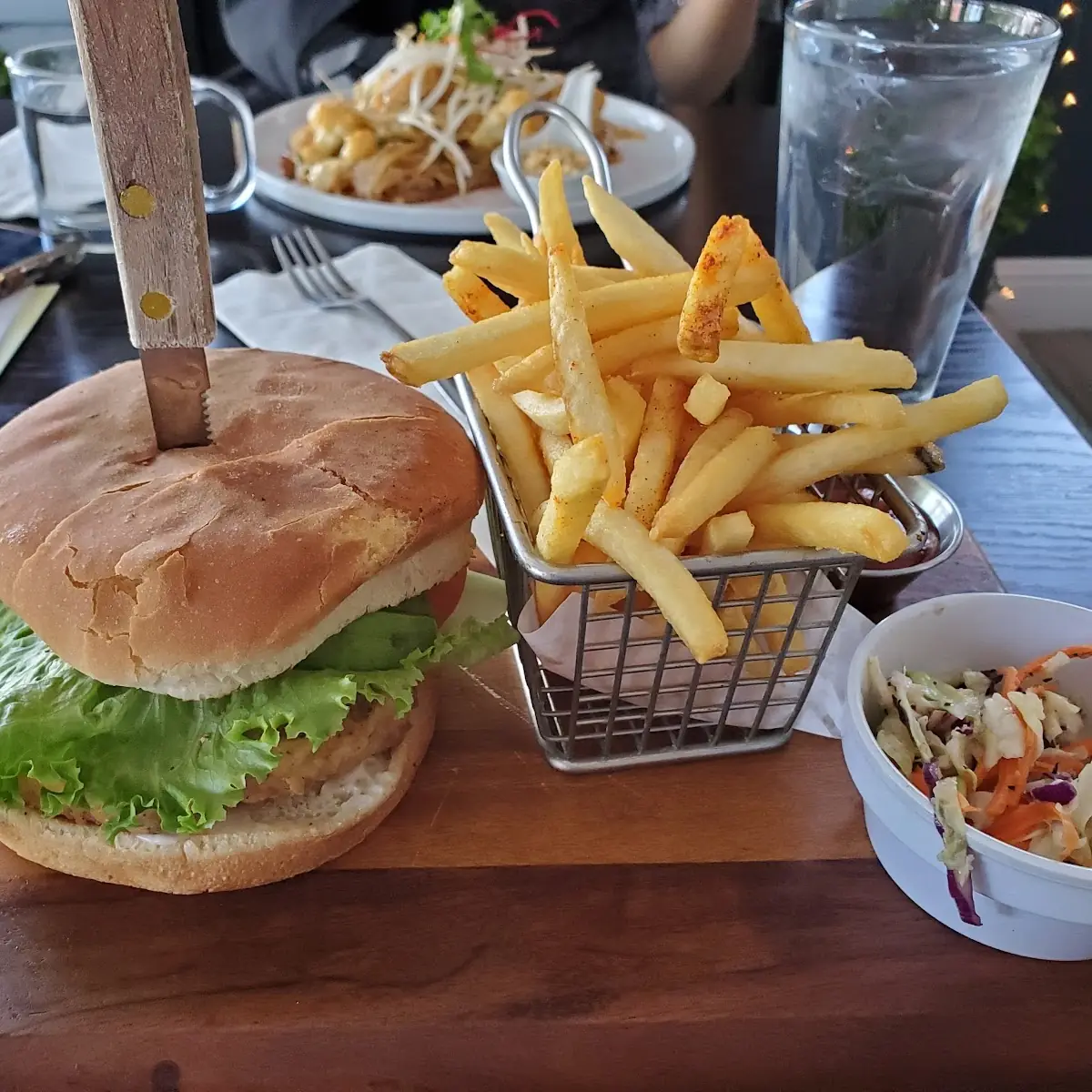 Impossible Burger and Fries