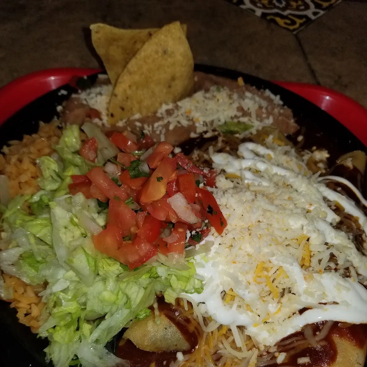 Chicken Enchilada Plate