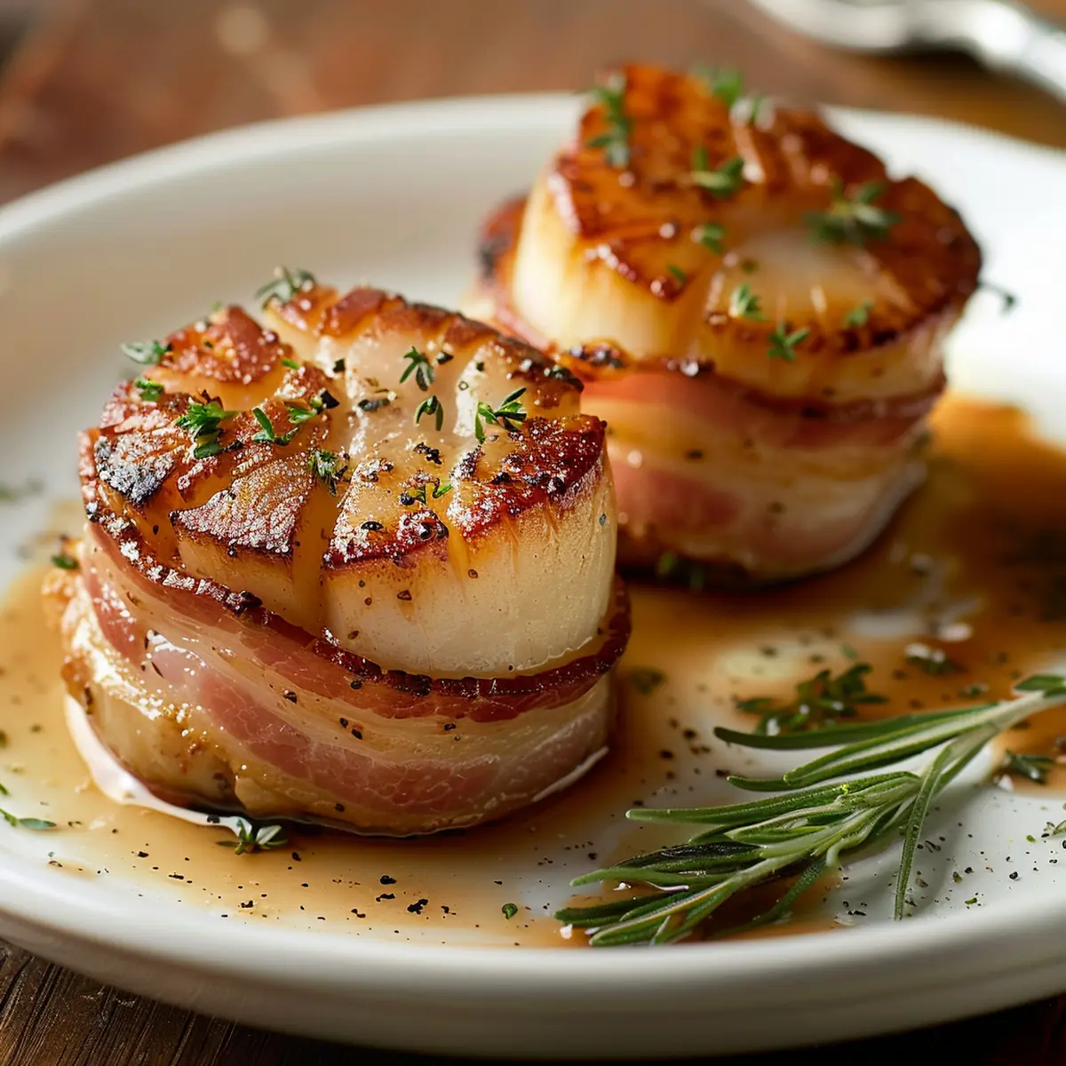 Bacon- Wrapped Sea Scallops