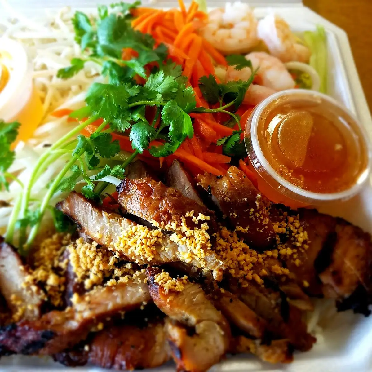 Vermicelli with Grilled Pork and Shrimp