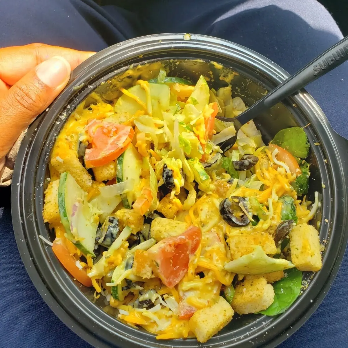 Veggie Delite Salad with Honey Mustard Dressing
