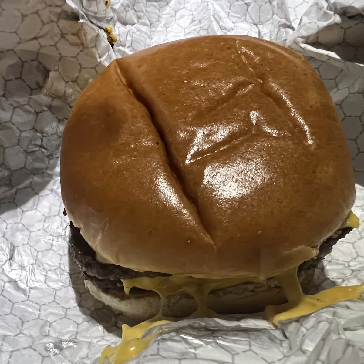 Wendy's Double Cheeseburger with Mustard and Pickles