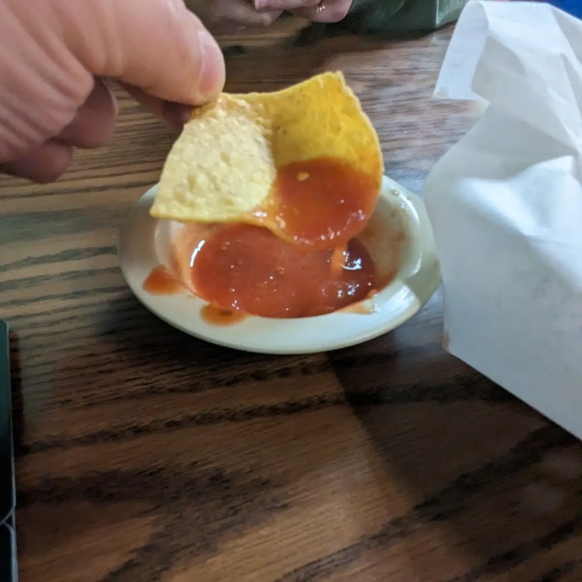 Nachos with Cheese Dip