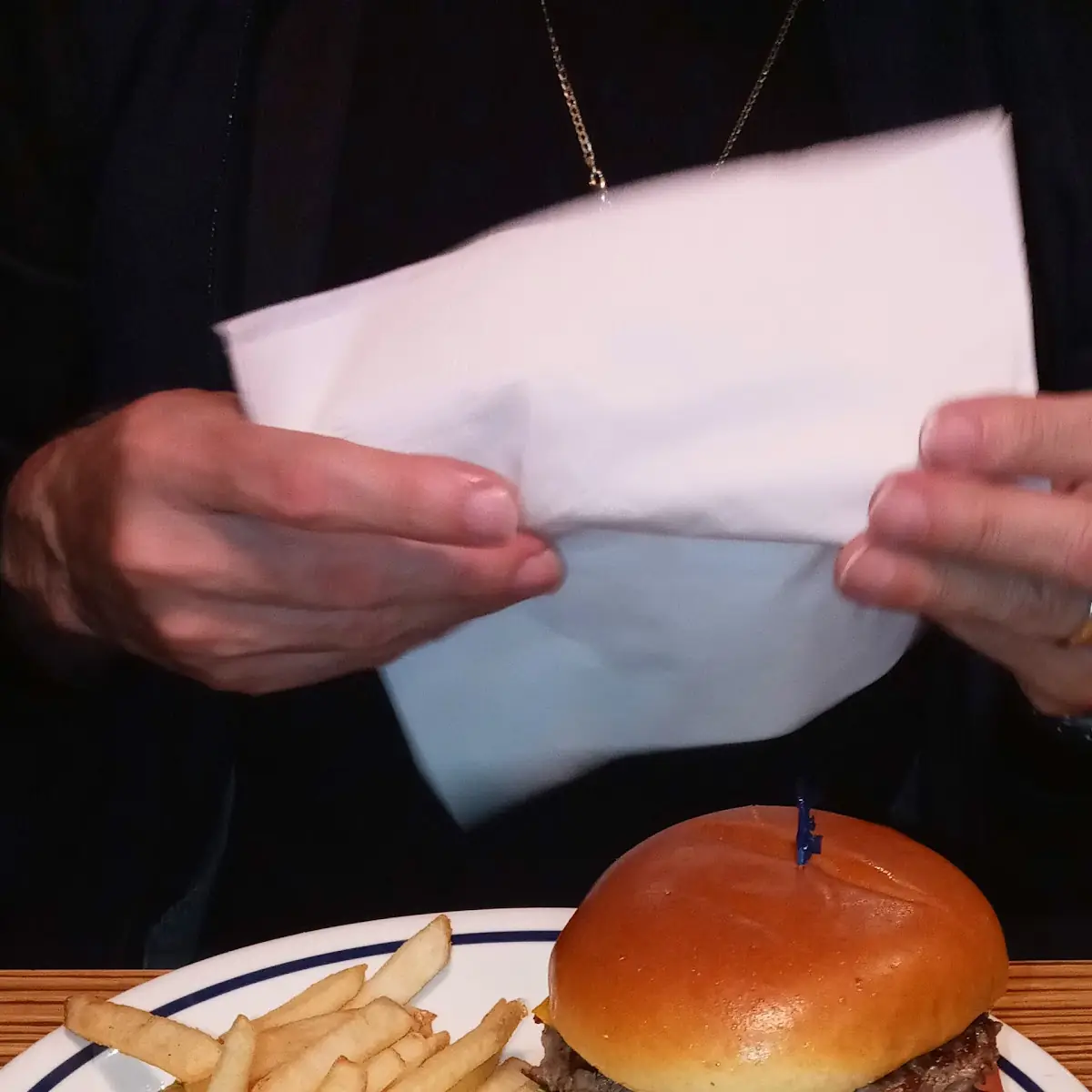 Burger and Onion Rings
