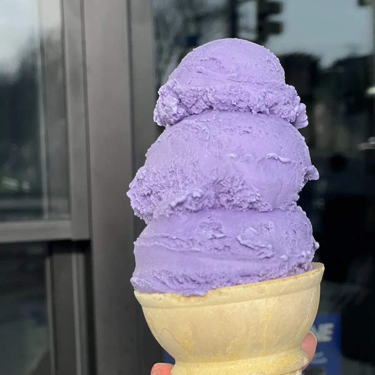 Taro Ice Cream Cone