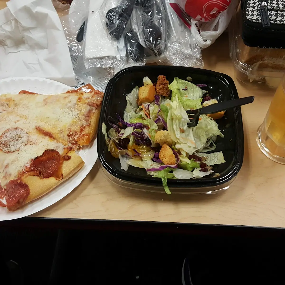 Pepperoni Pizza Slice & Mandarin Cranberry Salad