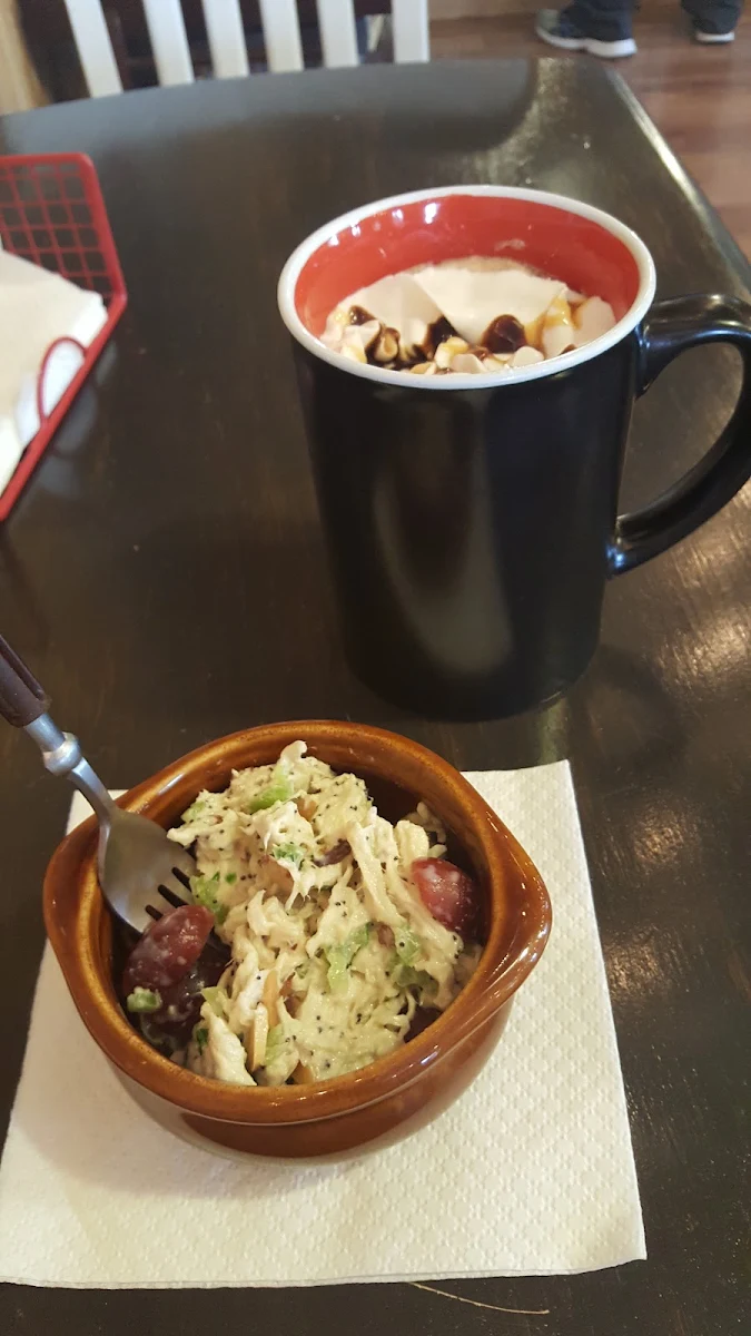 Chicken Salad and Snickers Coffee