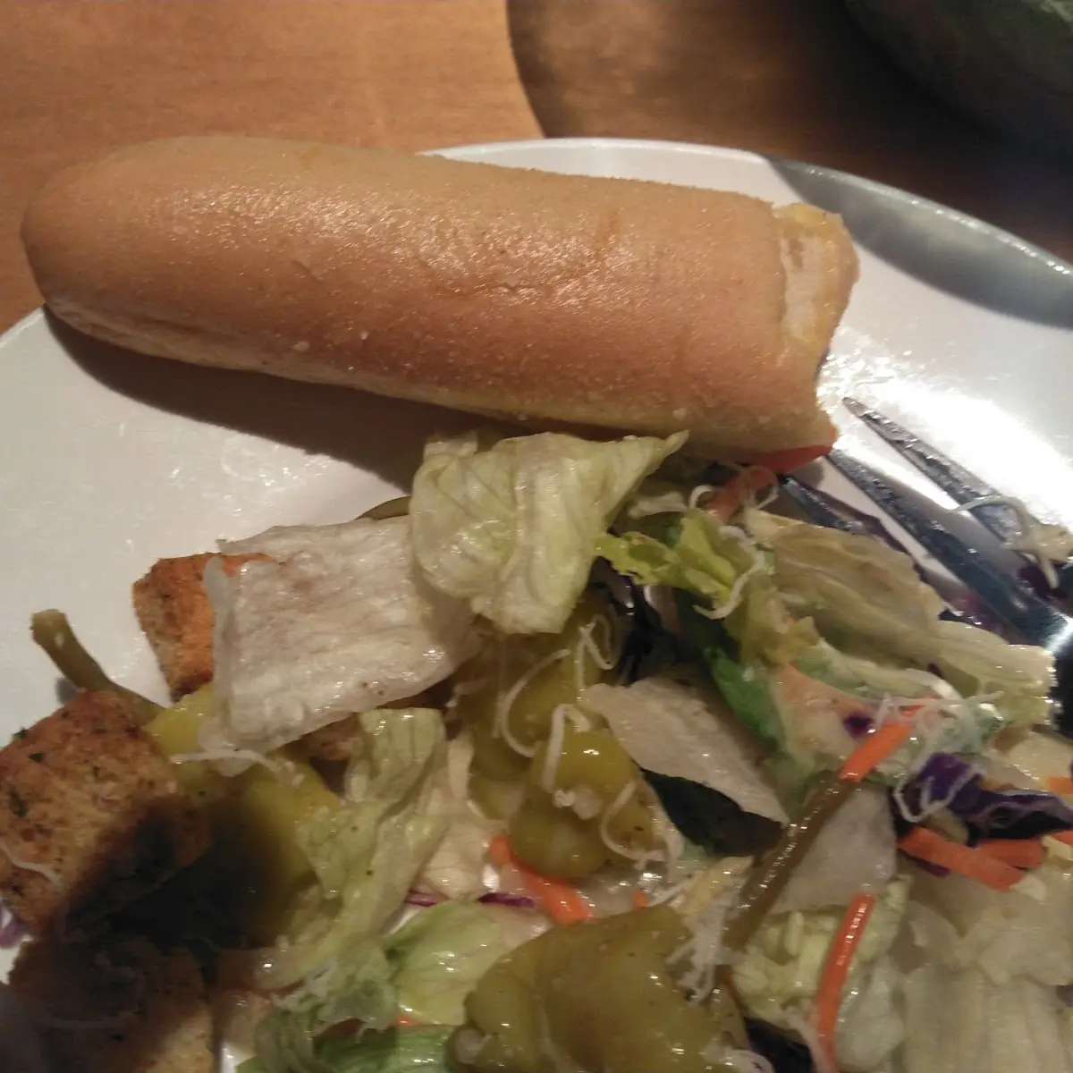 Bread Sticks and Salad