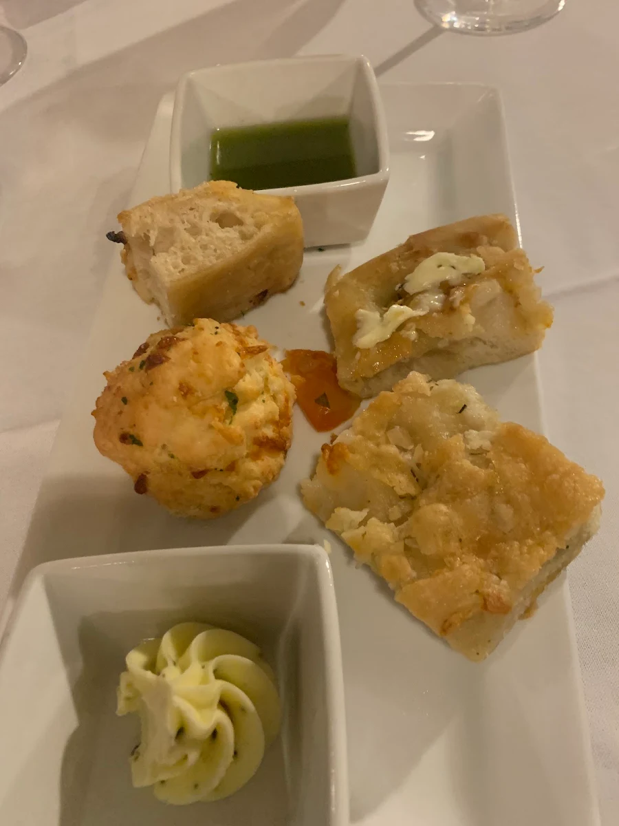 Focaccia Bread & Cheddar Biscuits Both Made in House