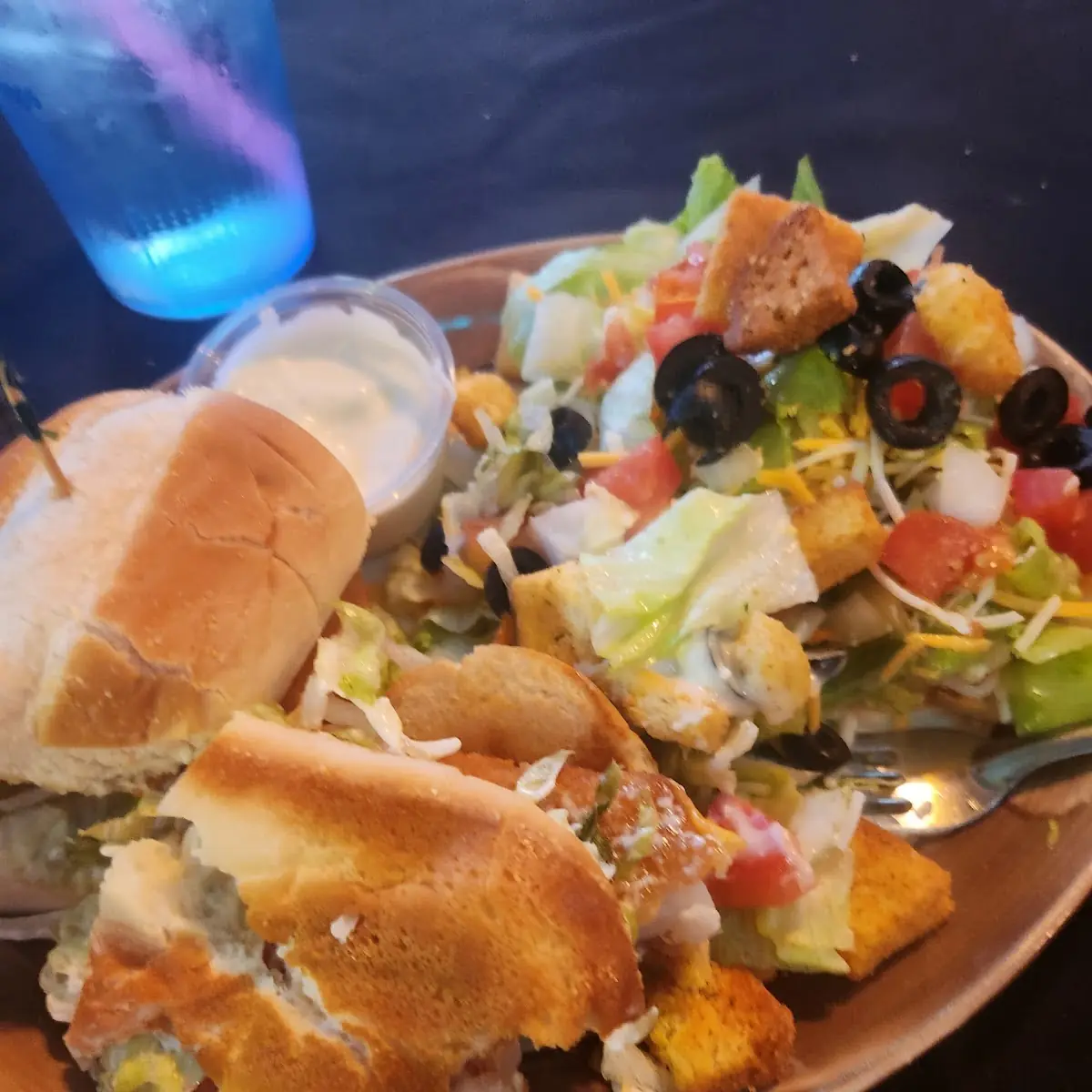 Fish Sandwich with Side Salad