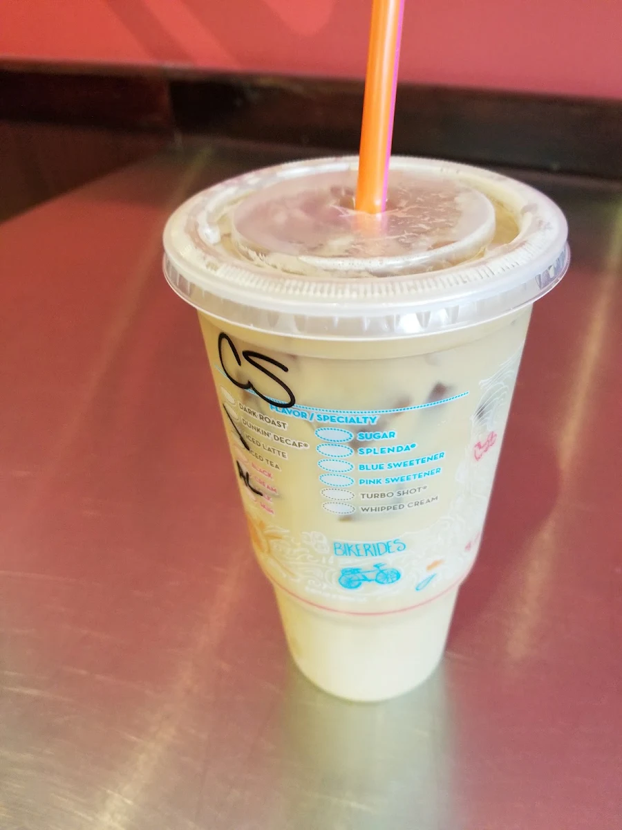 Iced Carmel Latte with Almond Milk