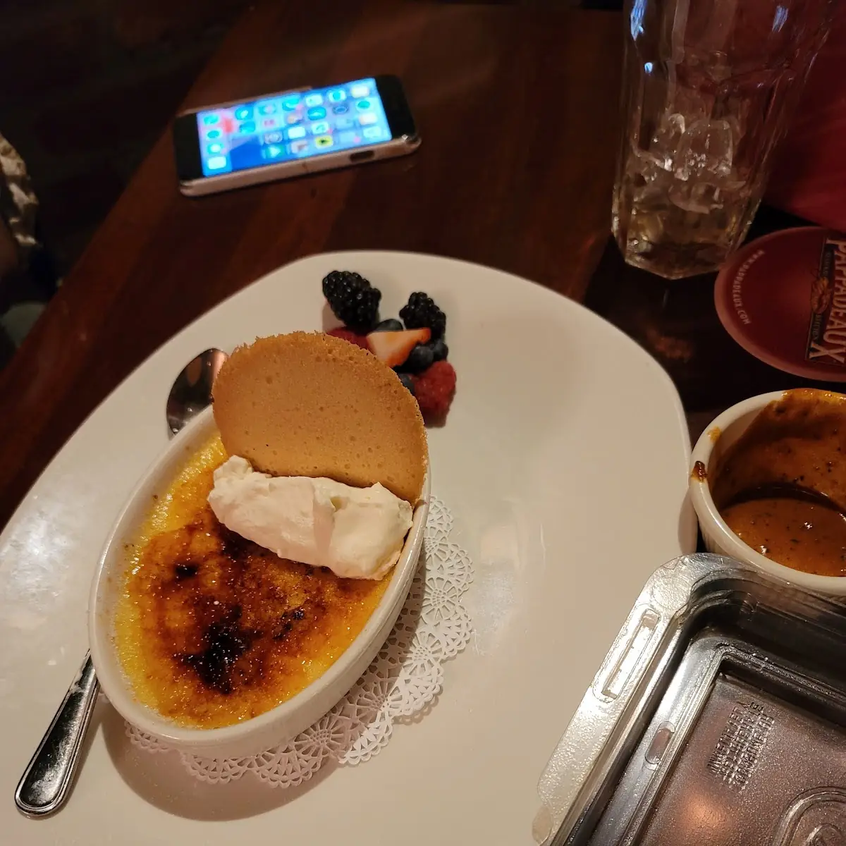 Crème Brulée with Fresh Fruit