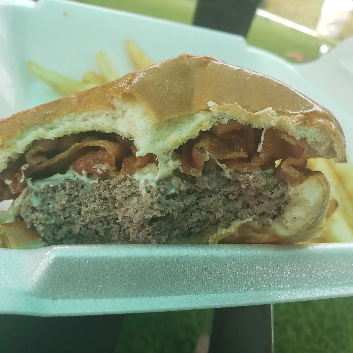 Garbage Bacon and Cheese Burger