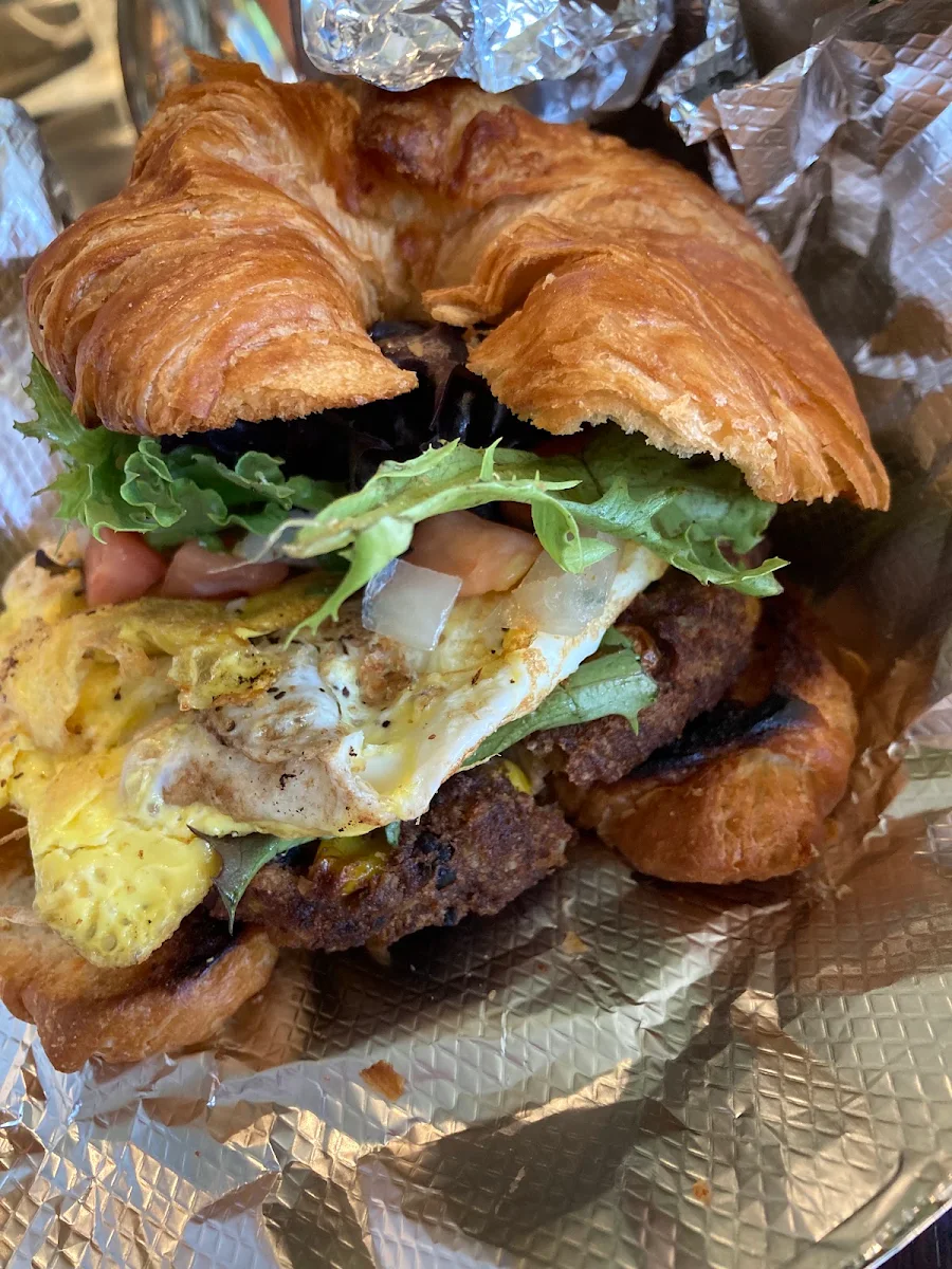 Breakfast Sandwich with Black Bean Patty