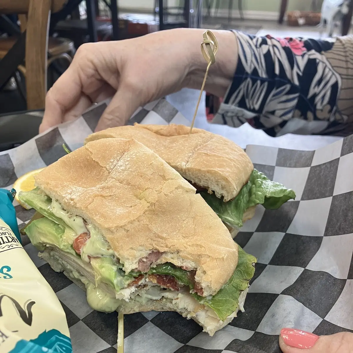 Turkey Club on Ciabatta Bread