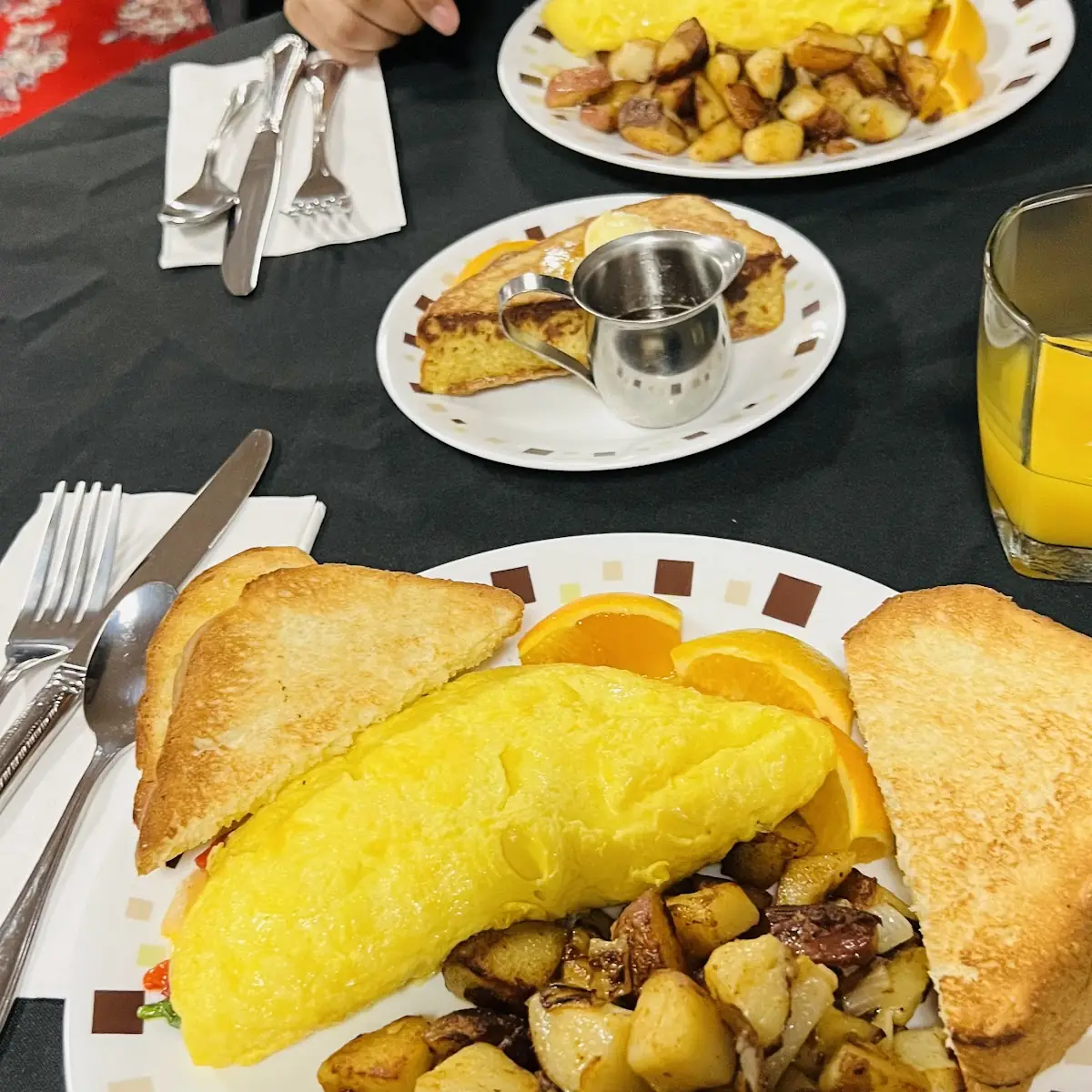 Scrambled Eggs Home Fries and Toast