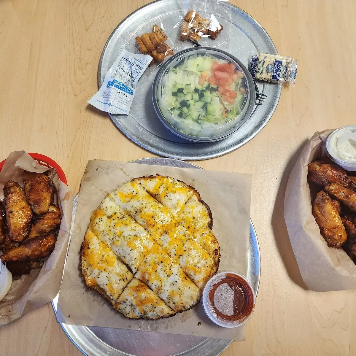 Wings Salad Cheese Sticks
