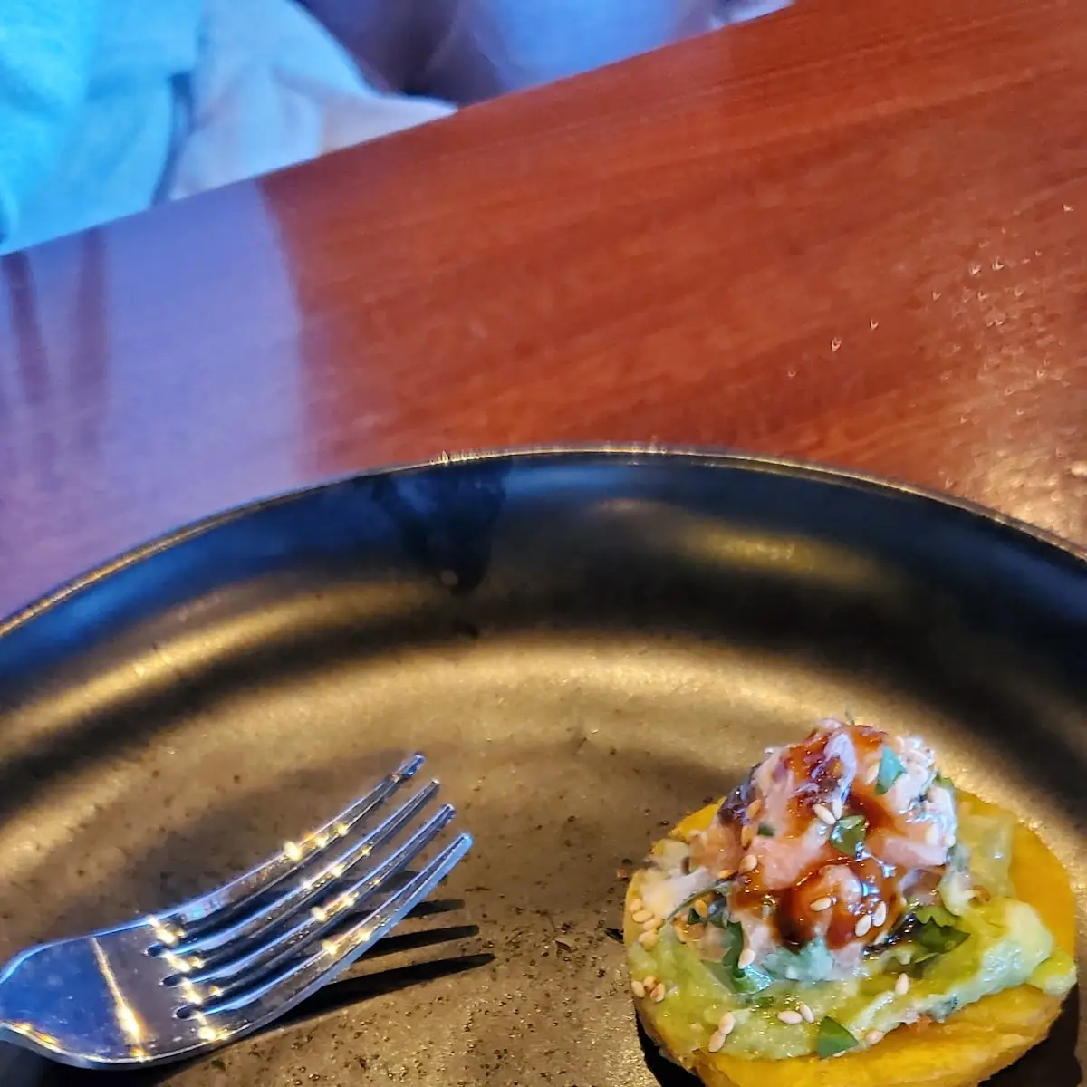 Spicy Salmon Tostones