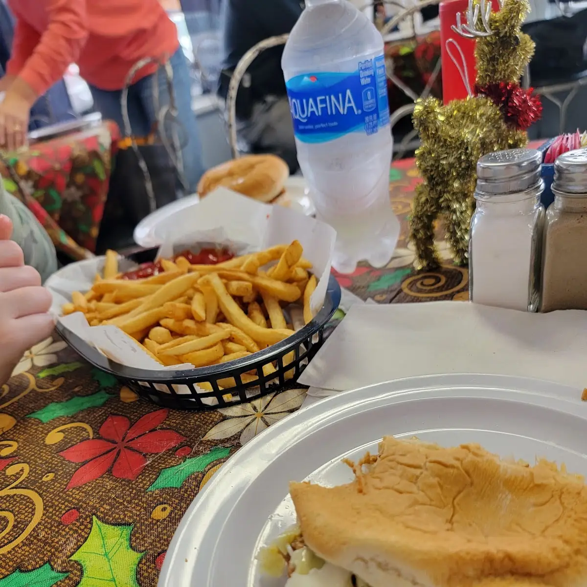 Pulled Pork Sandwich and Fries