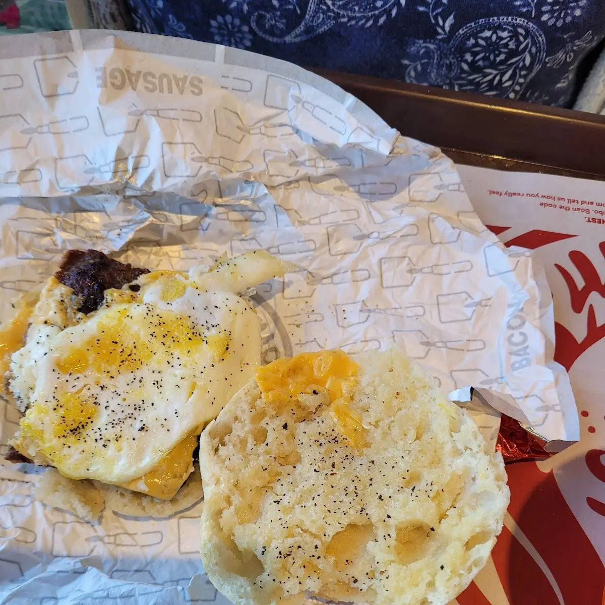 Sausage Egg Muffin Barely Toasted