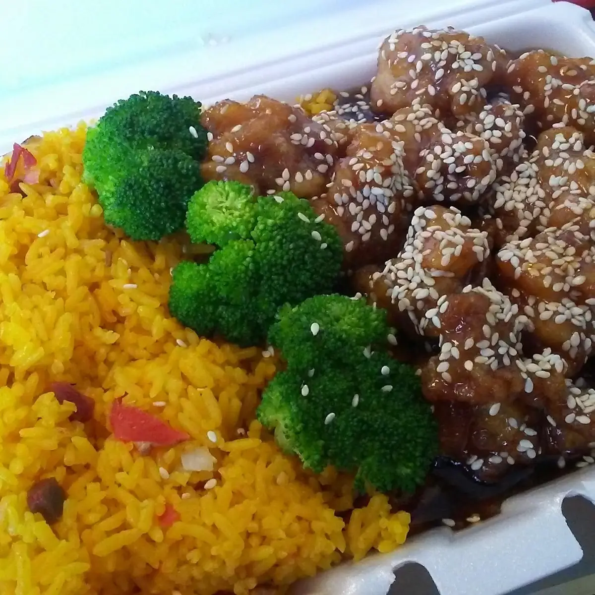 Sesame Chicken with Fried Rice