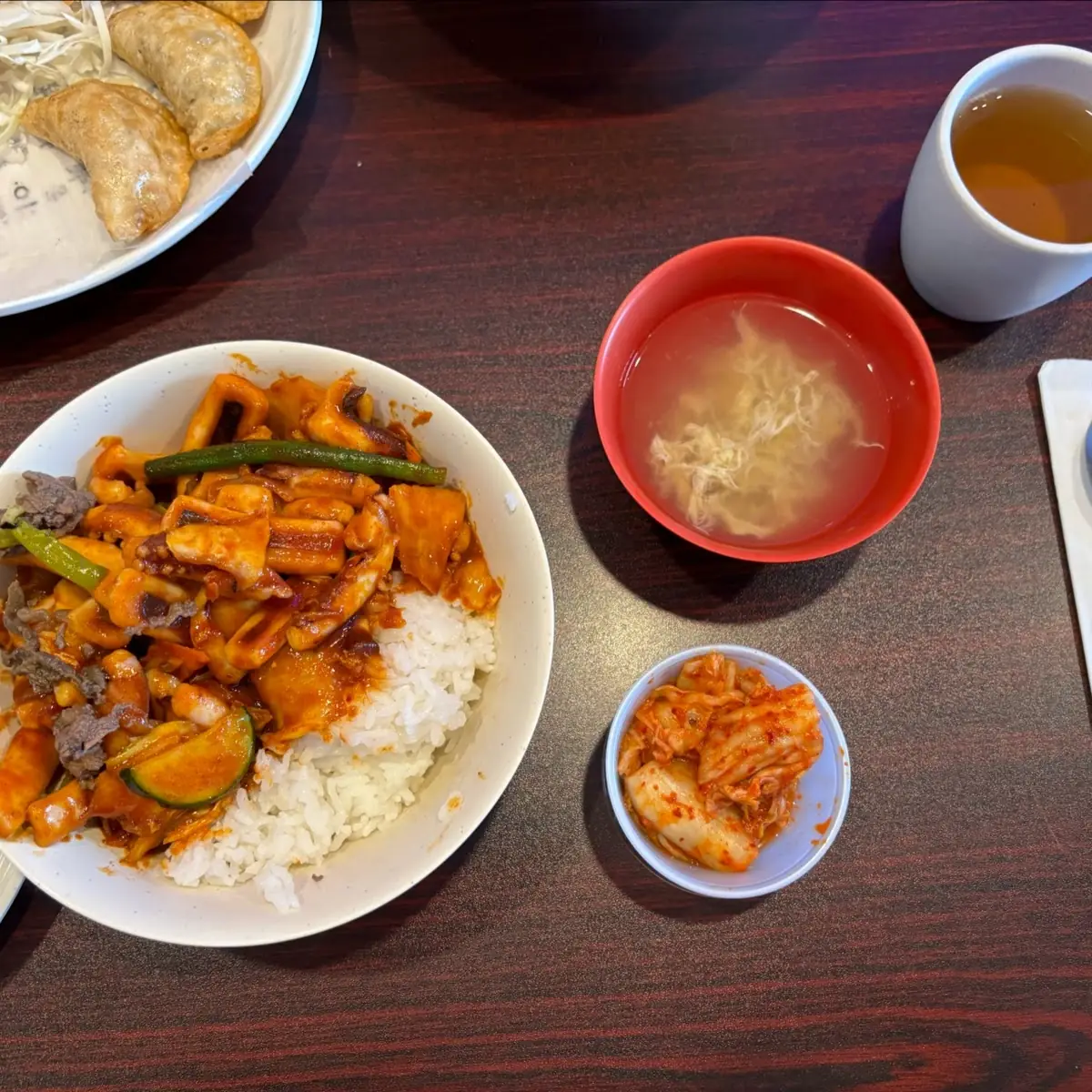 Squid Stir Fry Rice Bowl
