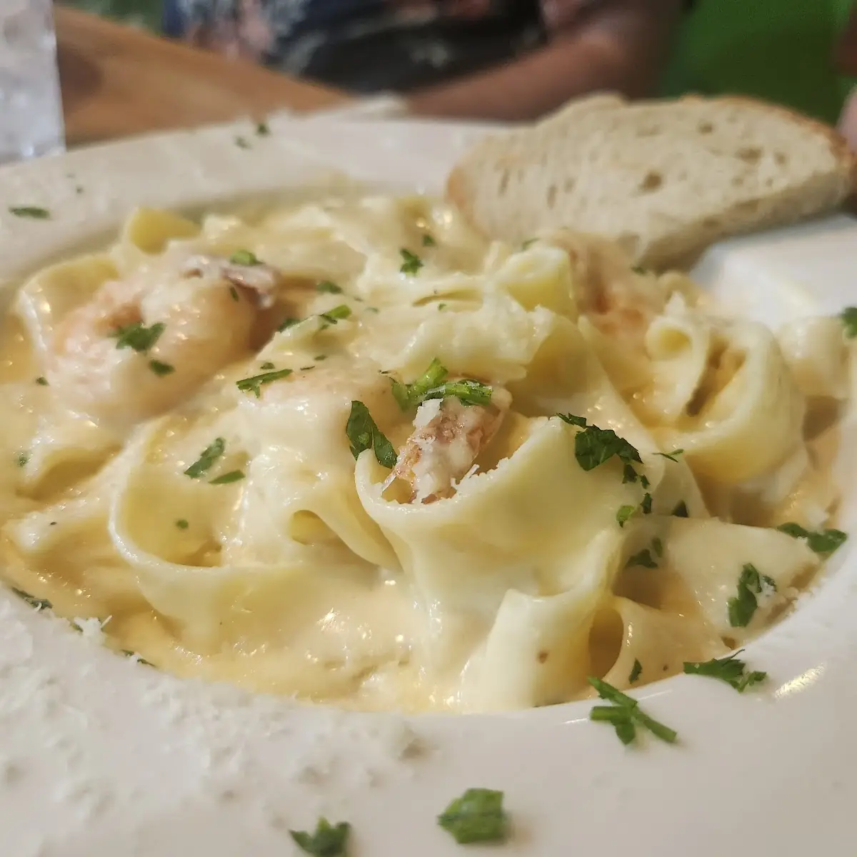 Fettuccine Alfredo with Shrimp