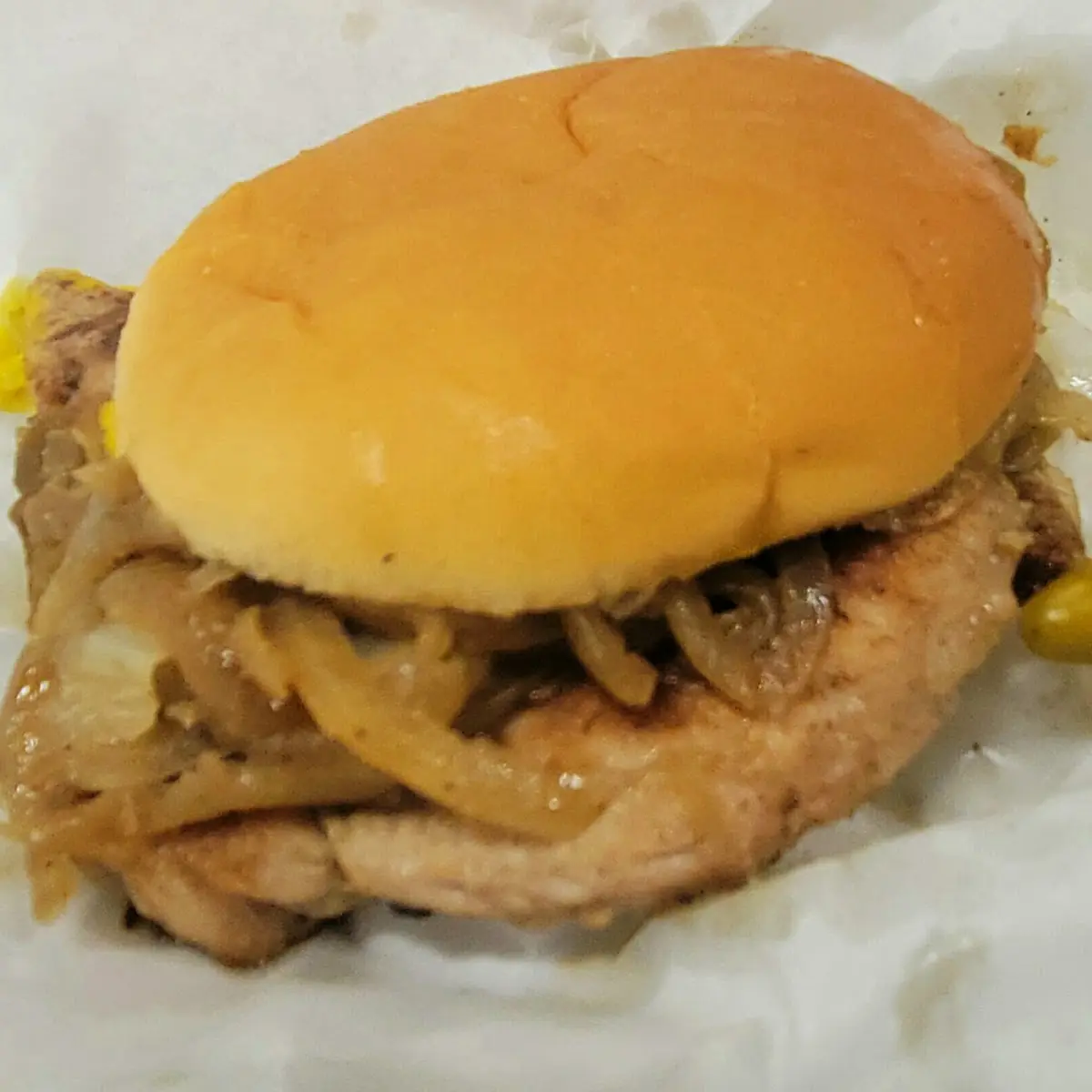Bone-In Pork Chop Sandwich