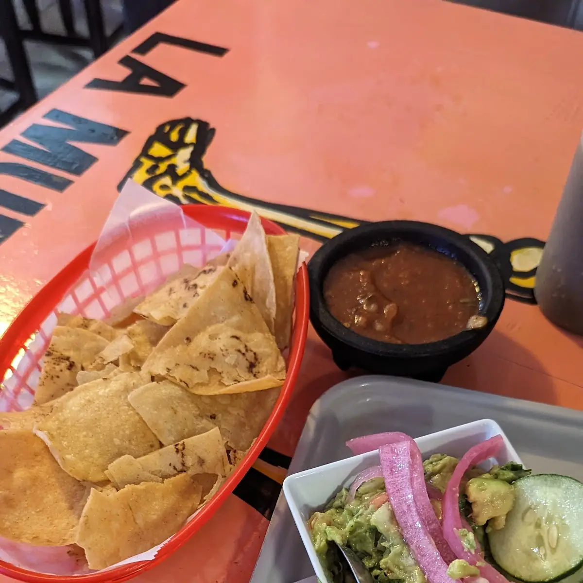 Guacamole and Chips Salsa