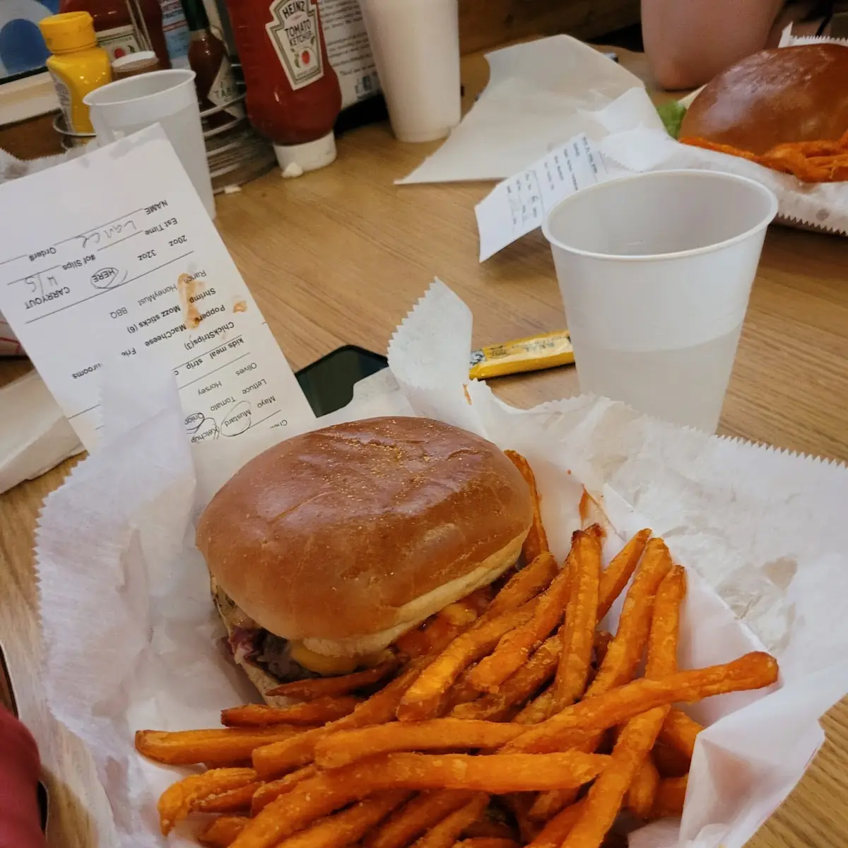 Cheese Burger and Fries