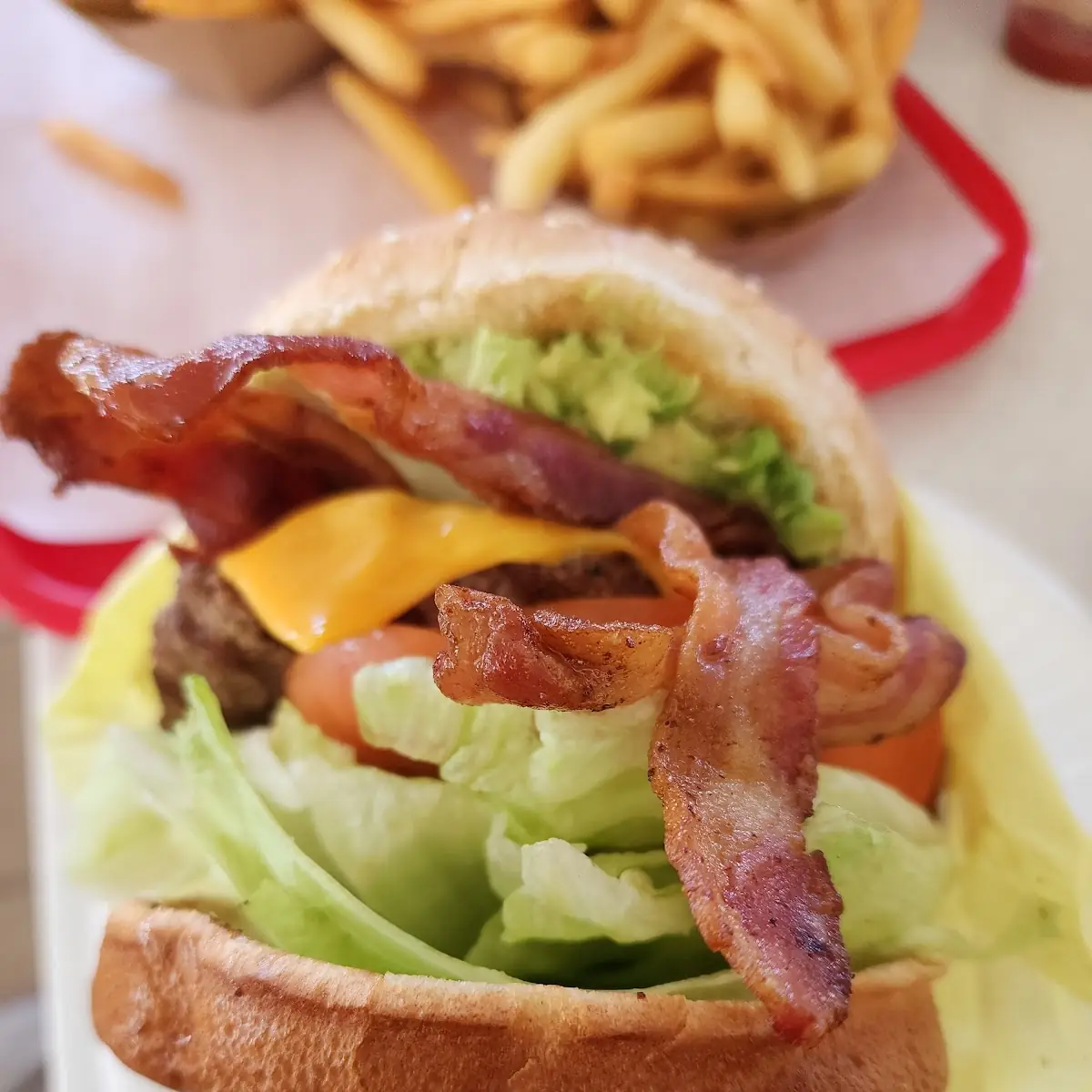 Avocado Bacon Cheeseburger
