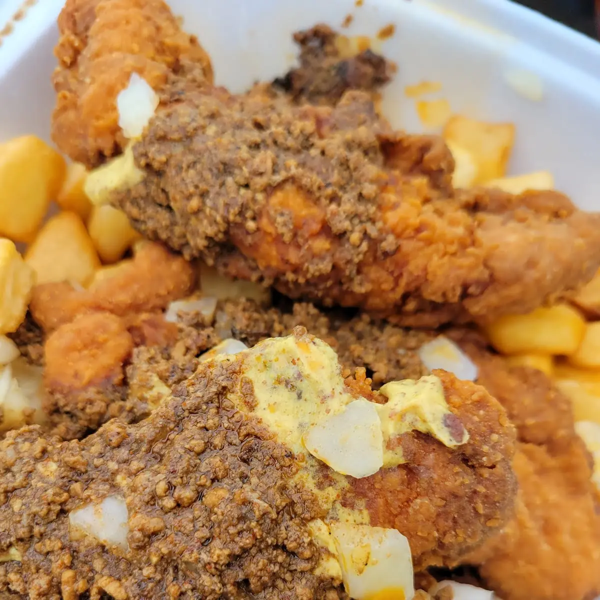 Chicken Tender Garbage Plate
