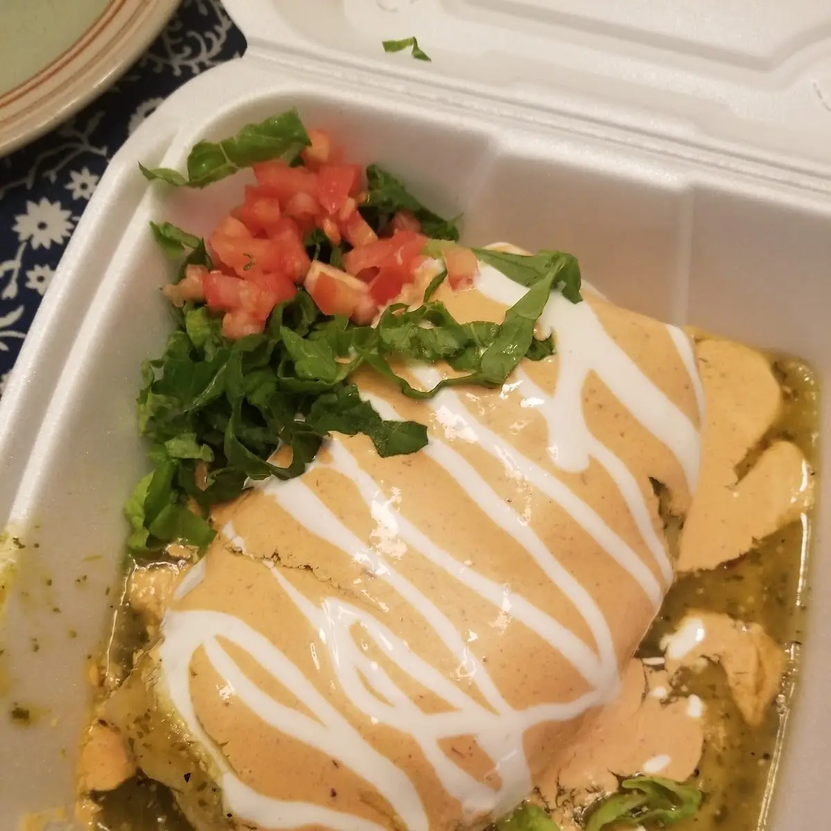 Chicken Burrito with Chipotle Sauce