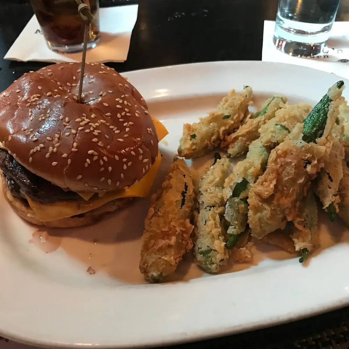 Fish Sandwich with Fried Okra