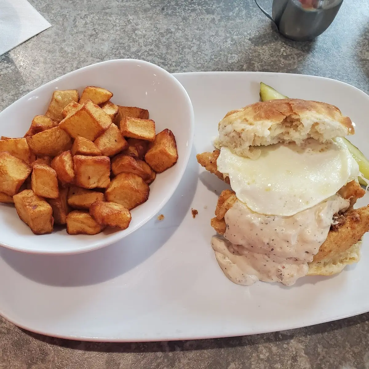 Broken Egg Biscuit Sandwich